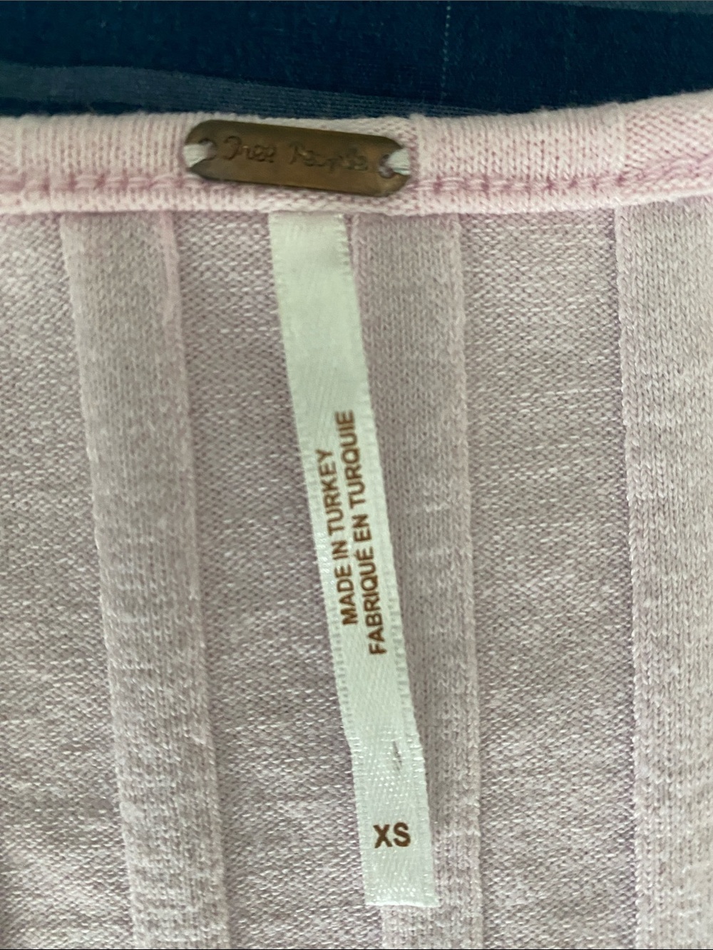 Free People Pink Ribbed Button-Front Top - Picture 2 of 7